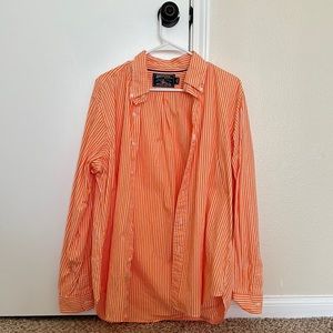 Orange and White Stripped Button Down